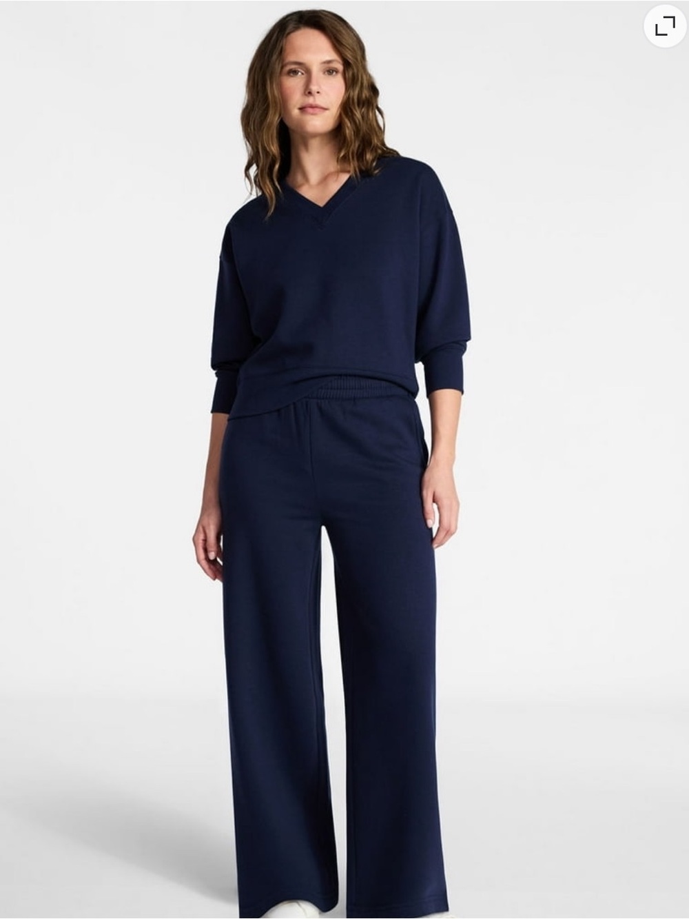 Time and Tru dark navy V-Neck Sweatshirt and Pants Set small and large